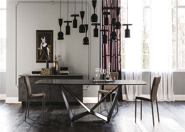 Сформированный прямоугольник обеденного стола мрамора мебели современного стиля выполненный на заказ