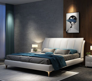 Кровать рамки платформы мебели спальни роскошного отеля деревянная с хранением