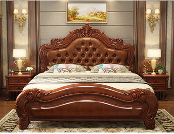 Современная обитая кровать платформы, современные деревянные домашние кровати мебели