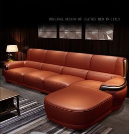 Кожаный диван Мулти Сеатер стиля верхнего сегмента нордический для пятизвездочной гостиницы/домашний