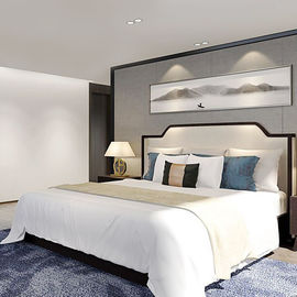 Поверхность сюит спальни роскошной мебели квартиры дизайн-отеля современная красивая