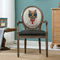 Европейские стулья твердой древесины стиля, кожаные стулья руки живущей комнаты места