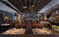 Деревянный кожаный стиль будочки ресторана обедая установленной дизайн подгонянный мебелью