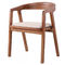 Современные стулья твердой древесины обедая мебель с кожаным Сеатер и подлокотником