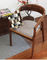 Современные стулья твердой древесины обедая мебель с кожаным Сеатер и подлокотником