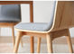 Подгонянная столовая гостиницы дизайнерской мебели твердой древесины простая деформировала обедать стул